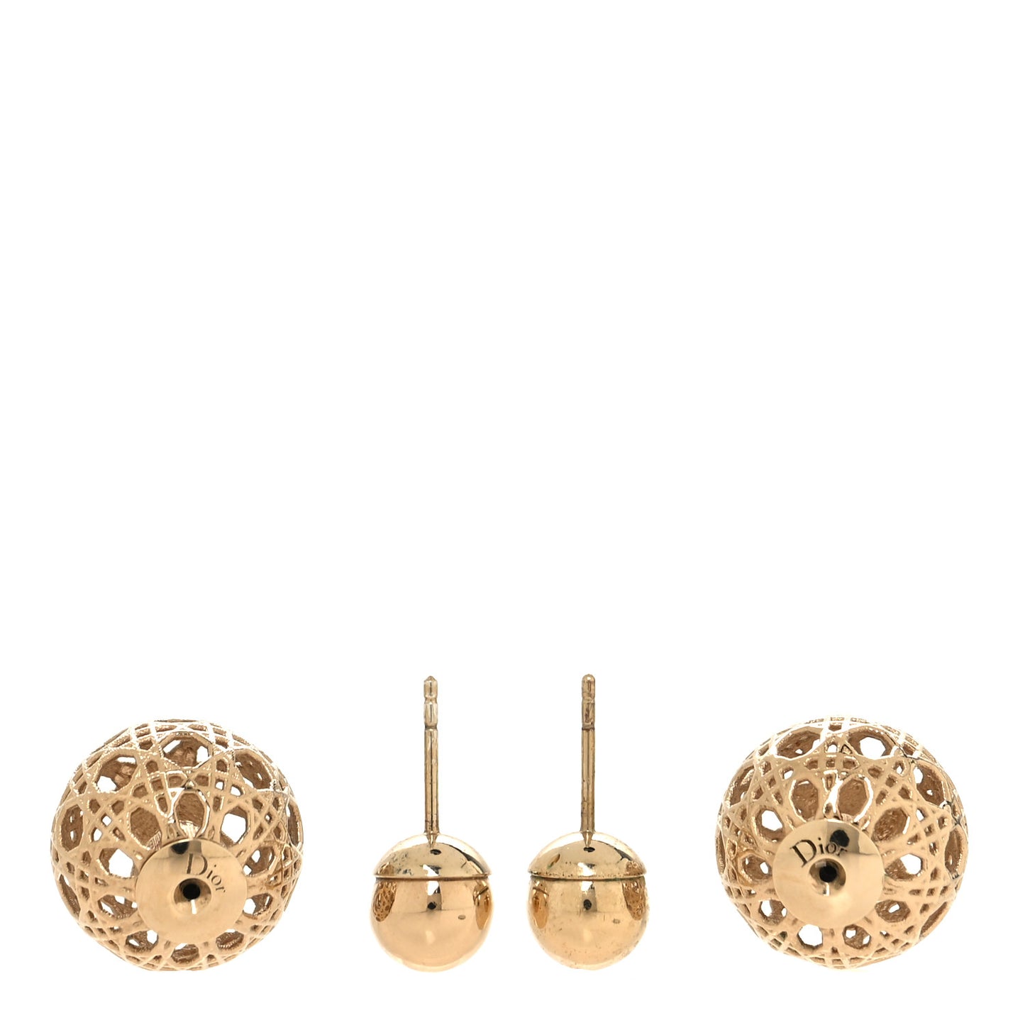 Cannage Mise En Dior Tribal Earrings Gold