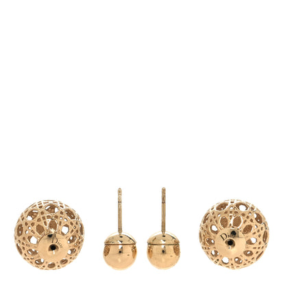 Christian Dior Cannage Mise En Dior Tribal Earrings Gold 3 of 5