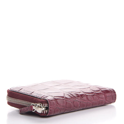 Gucci Crocodile Zip Around Card Case Cherry Gloss 4 of 8