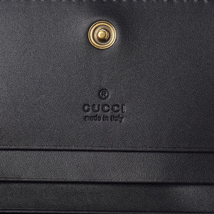 Gucci Guccissima Signature Crystal Cat Card Case Wallet Black 6 of 8