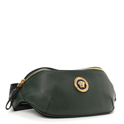 Versace Grained Calfskin Vanitas Medea Belt Bag Green 4 of 8