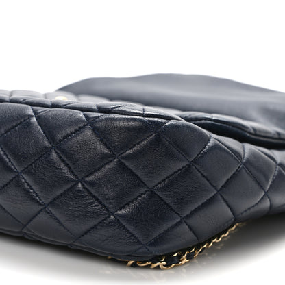 Chanel Lambskin Quilted Large In Seoul Backpack Navy 8 of 8