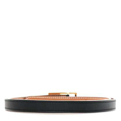 Hermes Swift Epsom 13mm Lucky 85 34 15 Belt  Black Gold 2 of 6