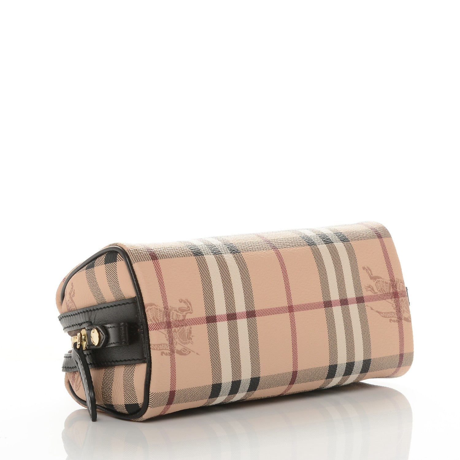 Burberry Haymarket Check Evelyn Cosmetic Bag Chocolate 4 of 7