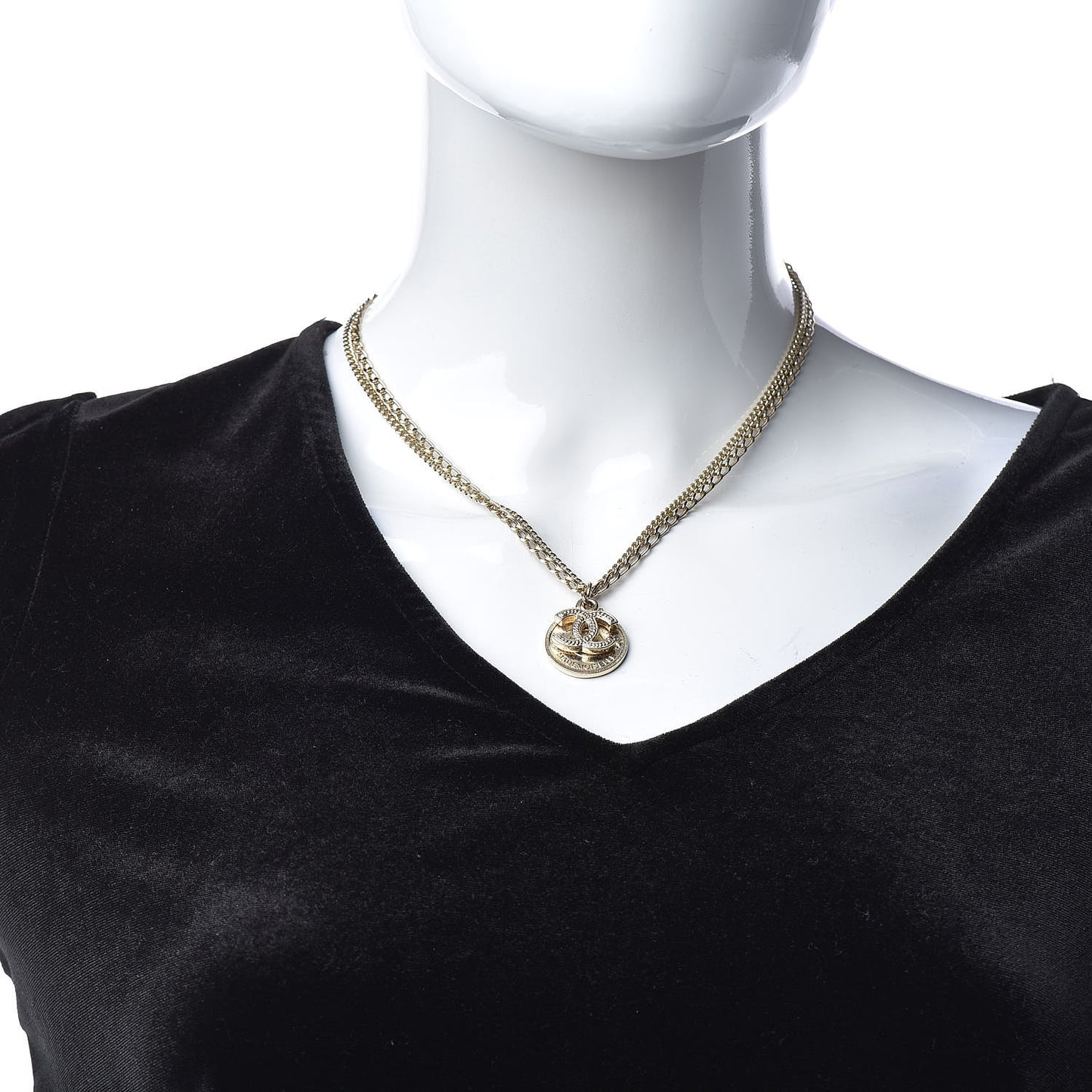 CC Coco Mademoiselle Coin Necklace Gold