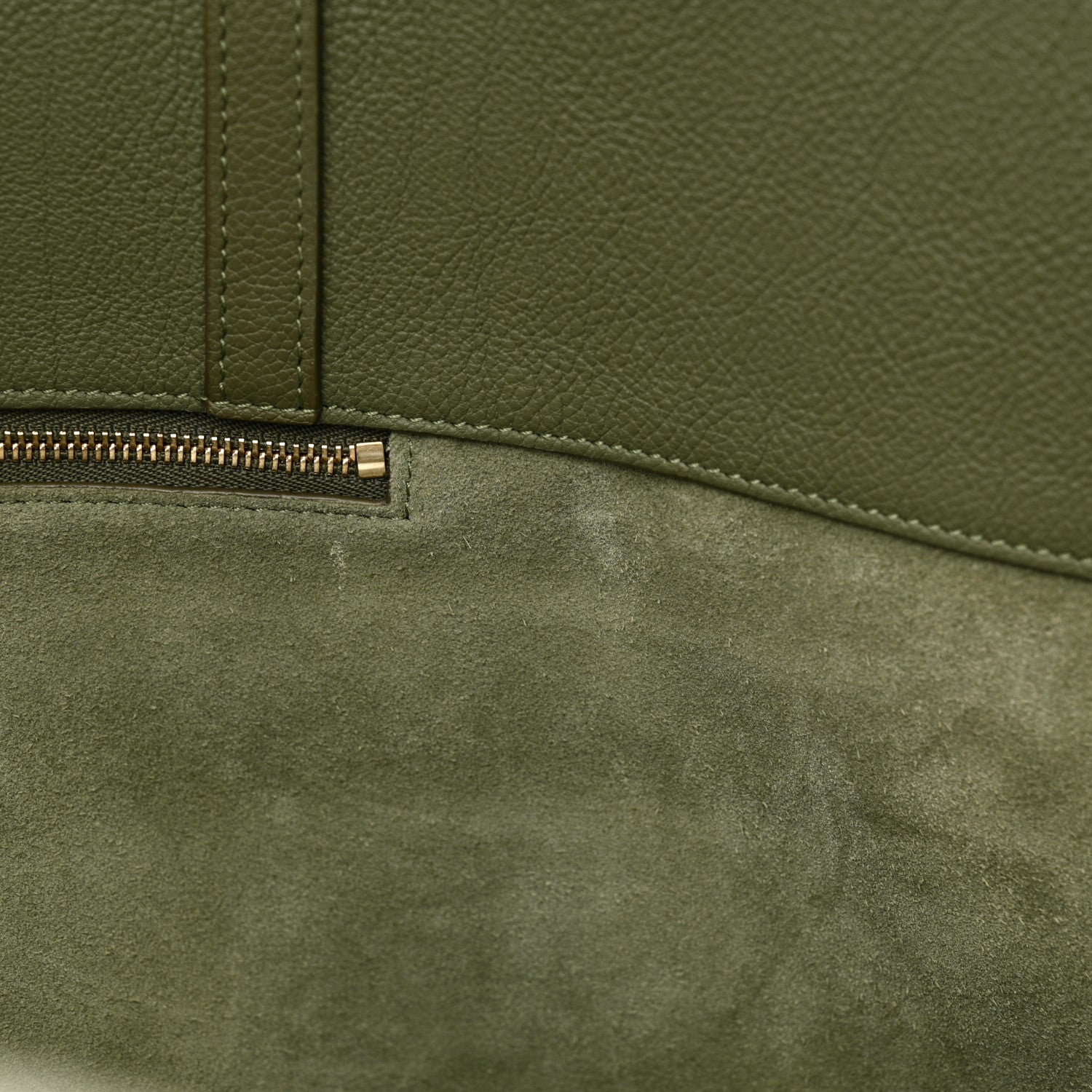 Celine Grained Calfskin Maillon Triomphe Medium Cabas Light Khaki 10 of 12