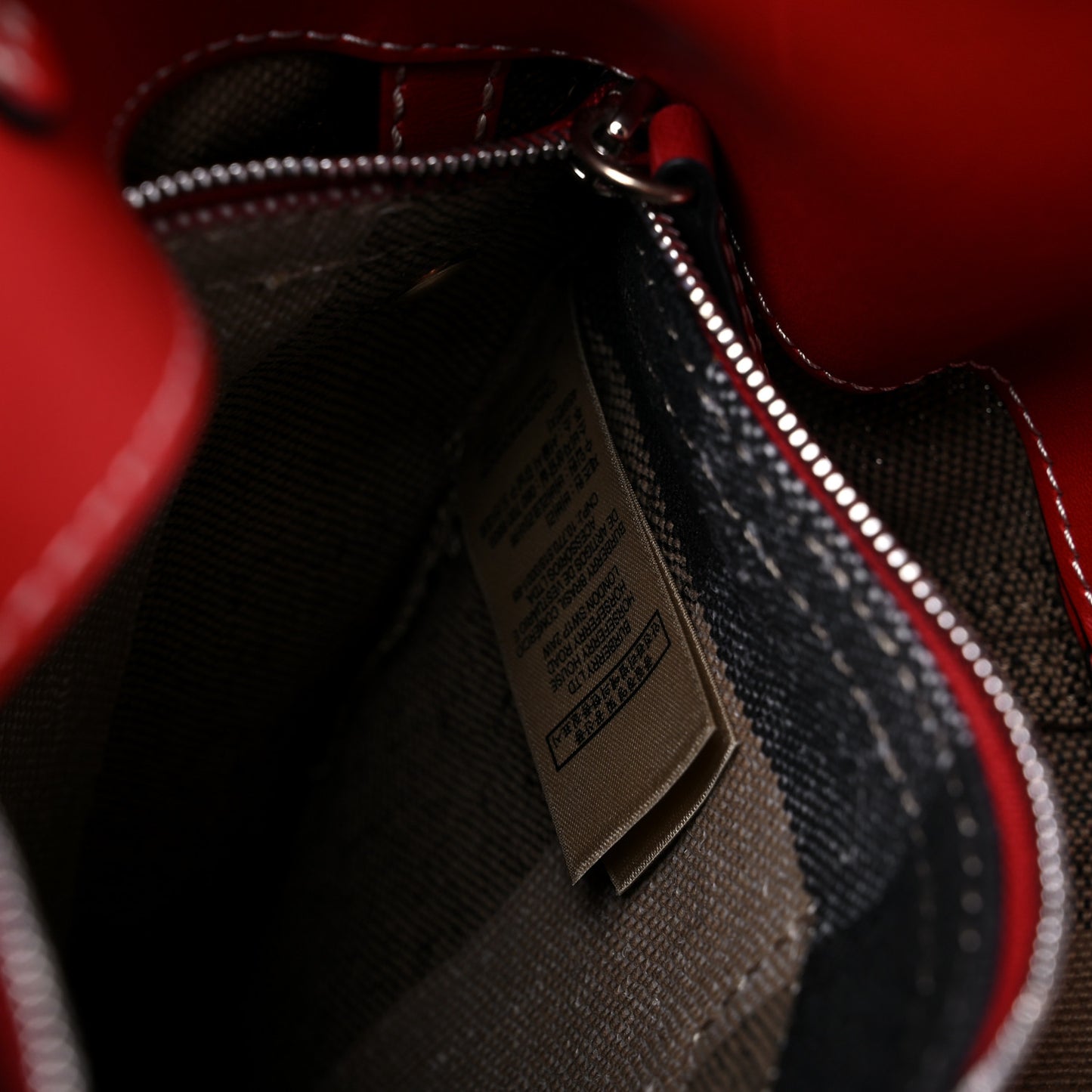 Canvas Mega Check Medium Ashby Hobo Cadmium Red
