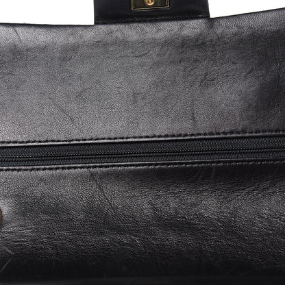 Chanel Lambskin Quilted Medium Double Flap Black 12 of 20