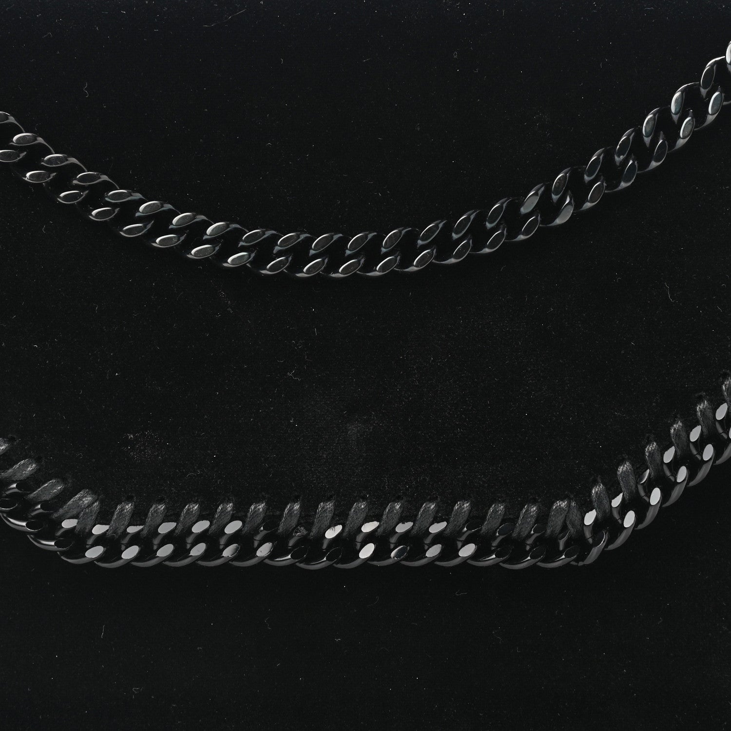 Stella McCartney Velvet Effect Falabella Shoulder Bag Black 7 of 10