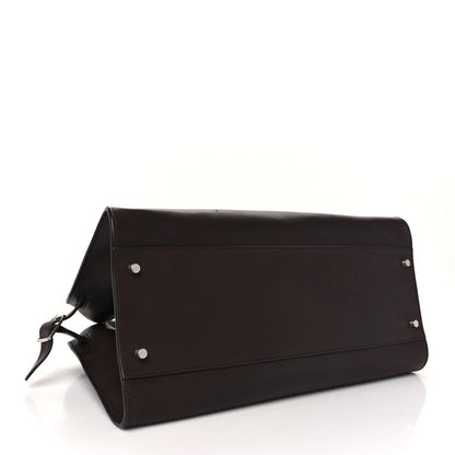 The Row Polished Saddle Calfskin EW Margaux Chestnut 4 of 9