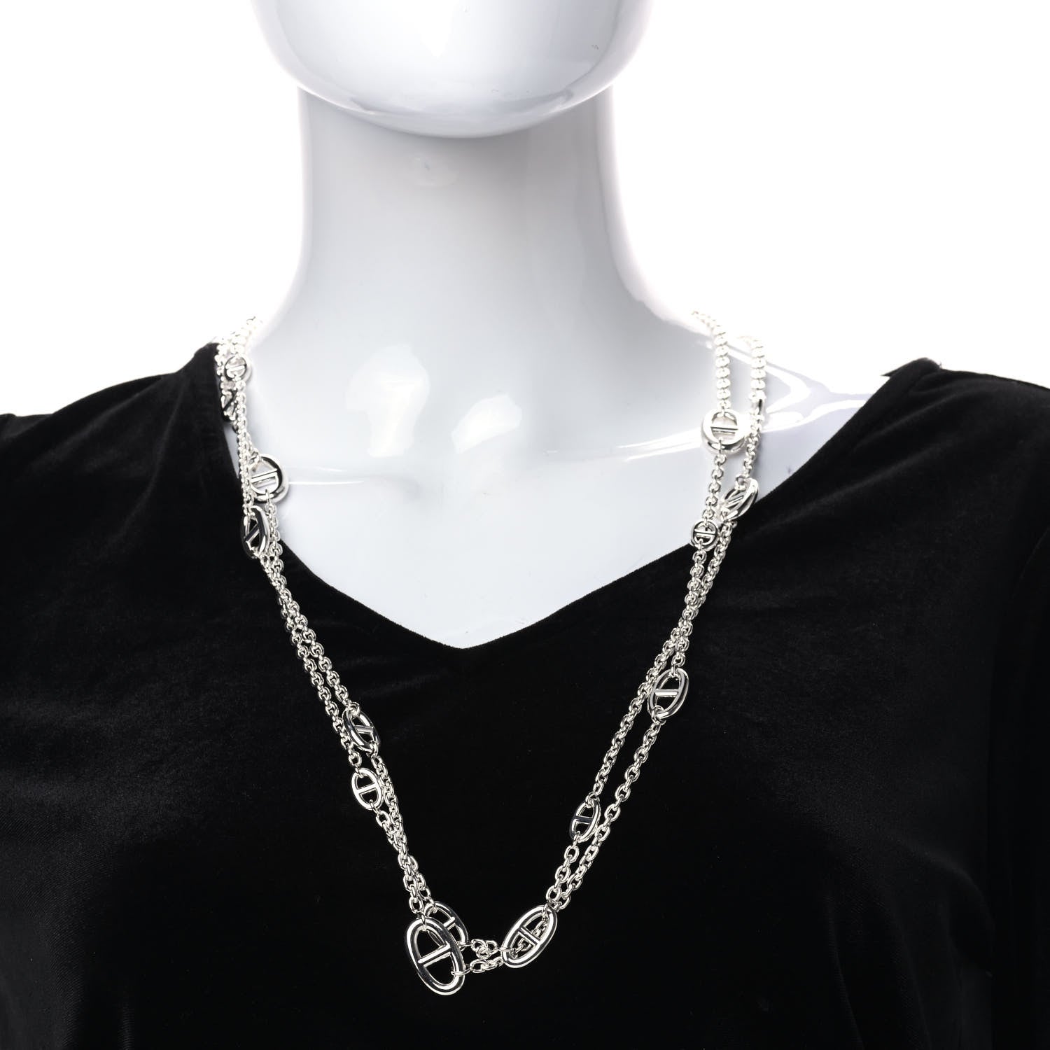 Hermes Sterling Silver Farandole Necklace 160 2 of 5