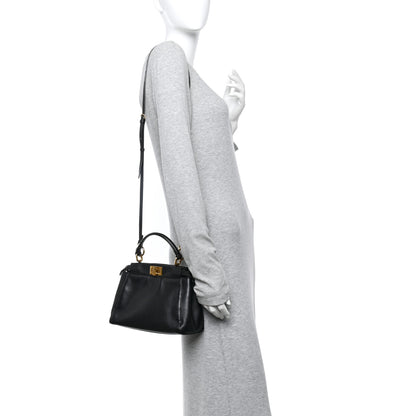 Fendi Nappa Mini Peekaboo Iconic Satchel Black 2 of 11