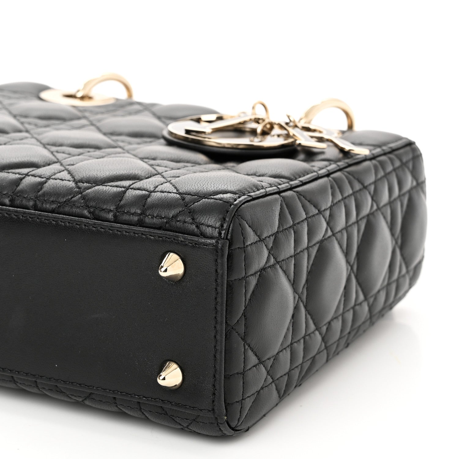 Christian Dior Lambskin Cannage Small My ABCDior Lady Dior Black 10 of 11