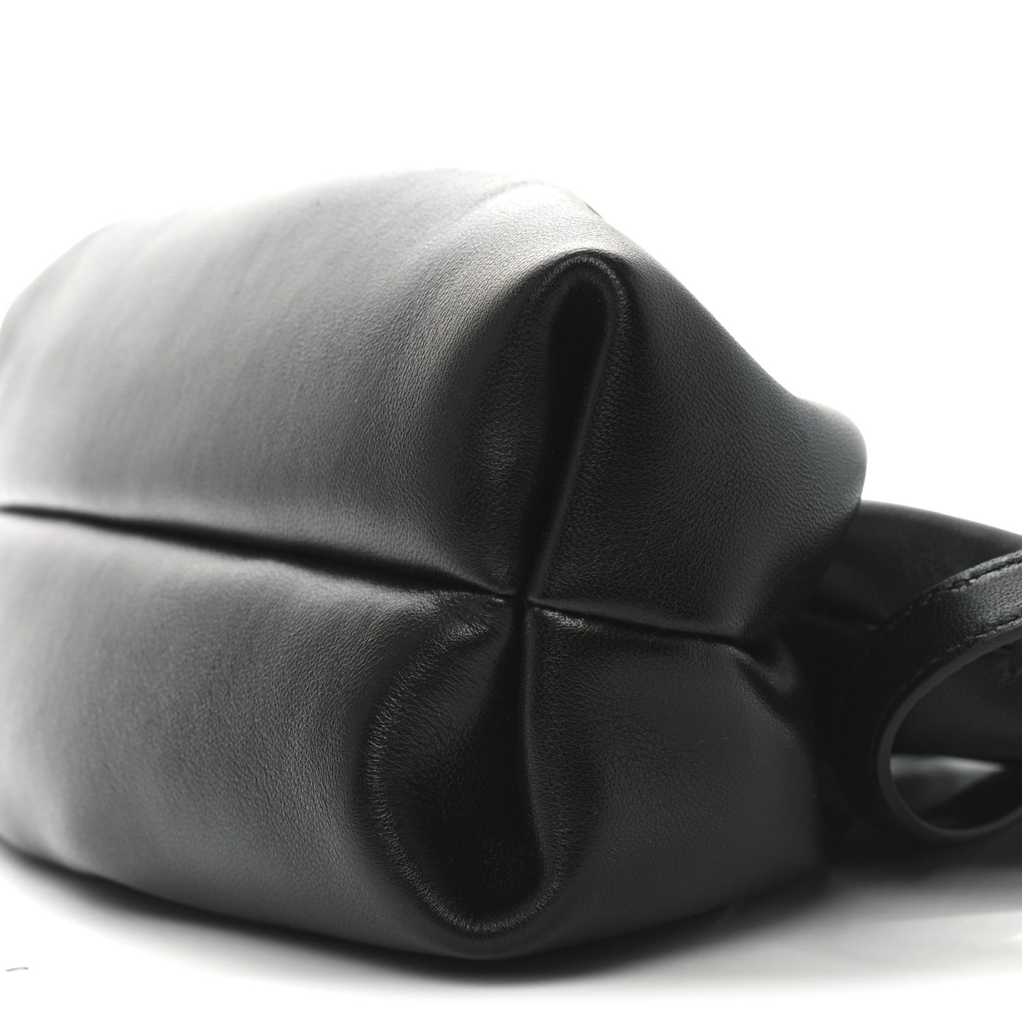 Lambskin Small Dumpling Soft Bag Black