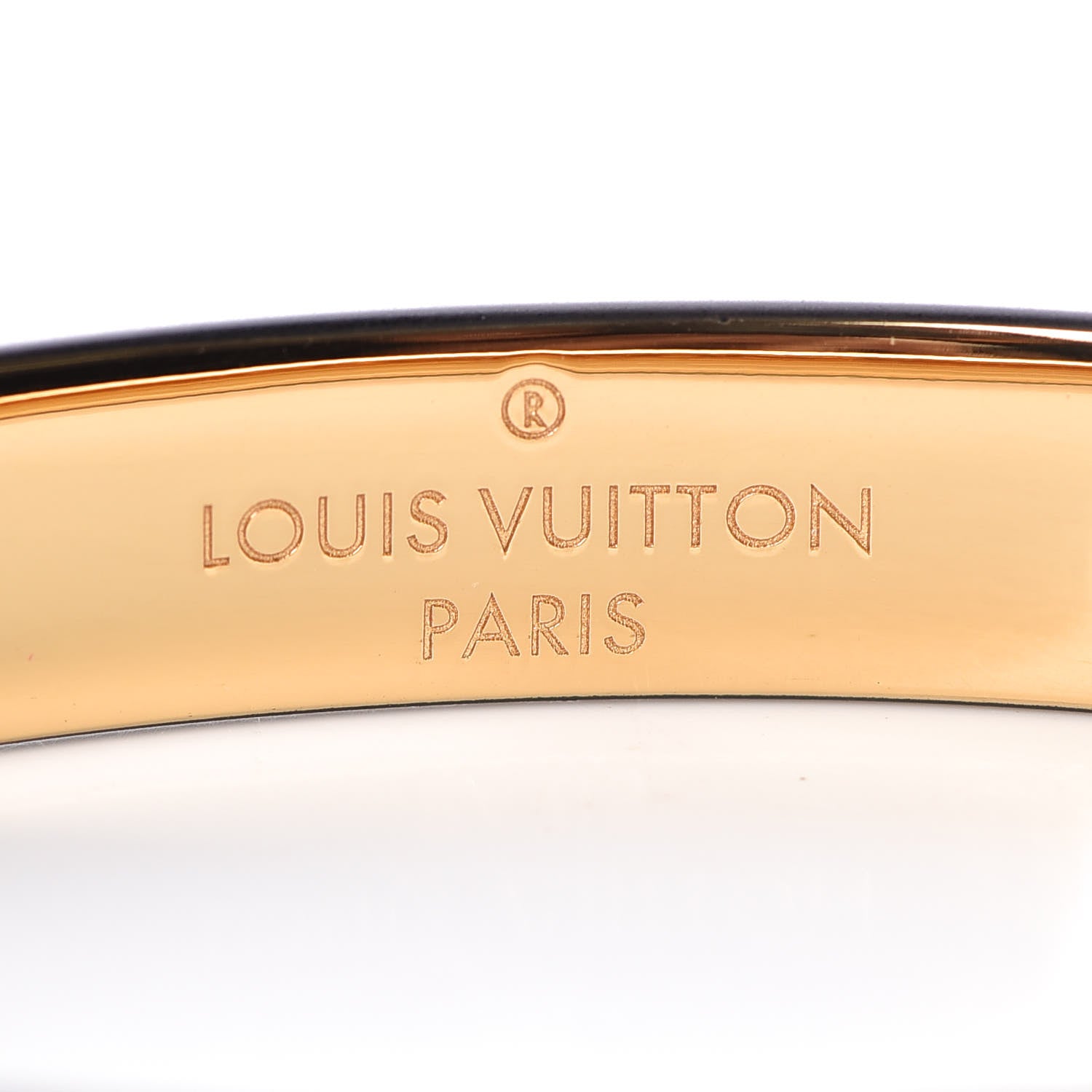 Louis Vuitton Monogram Nanogram Cuff S Black Gold 5 of 7