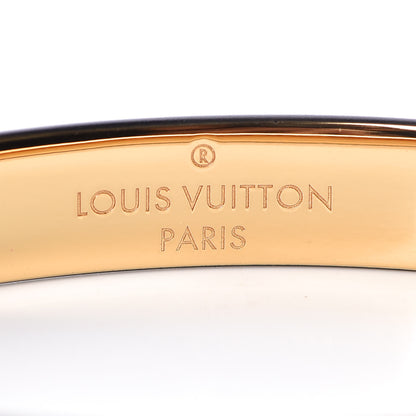 Louis Vuitton Monogram Nanogram Cuff S Black Gold 5 of 7