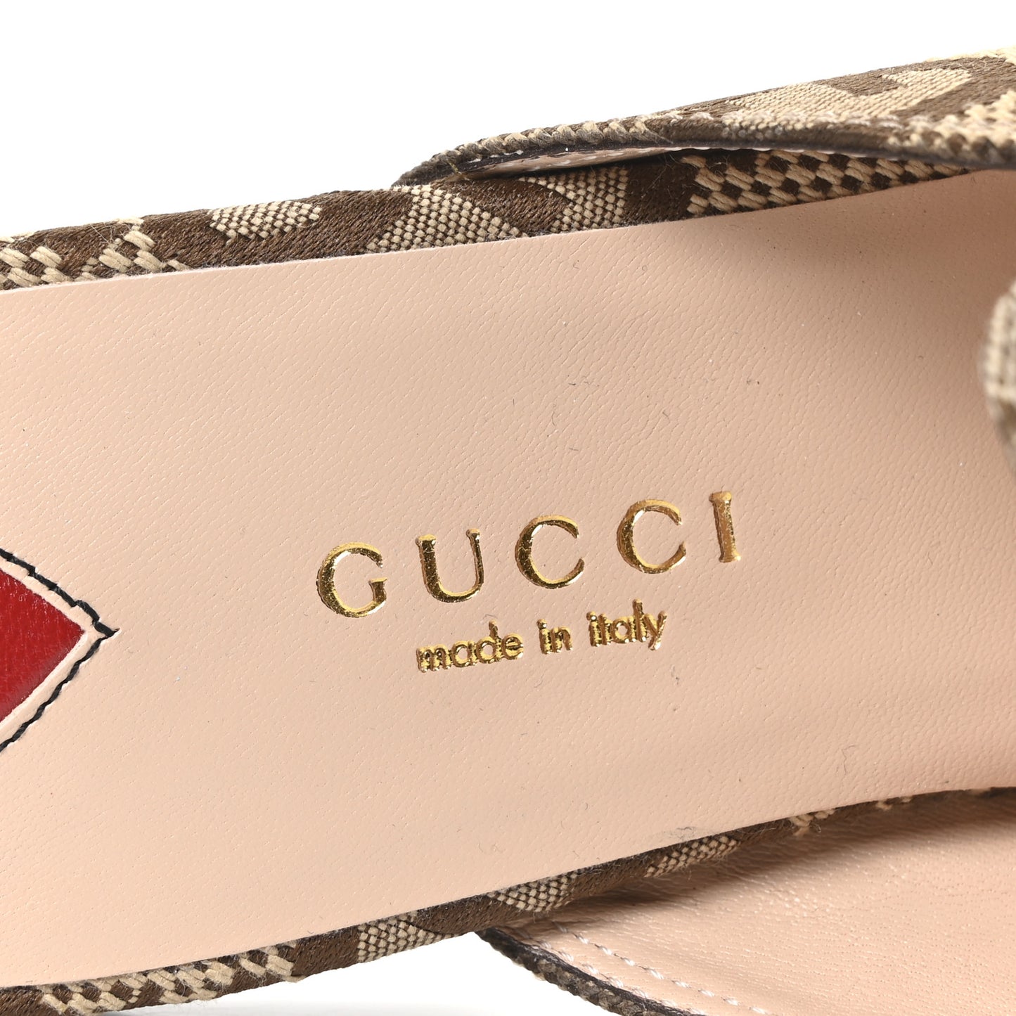 Monogram Jumbo GG Malaga Kid Womens Princetown Slippers 35.5 Camel Ebony New Acero Beige