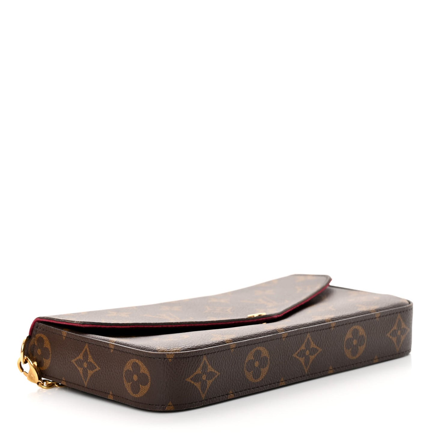Monogram Pochette Felicie Chain Wallet Fuchsia