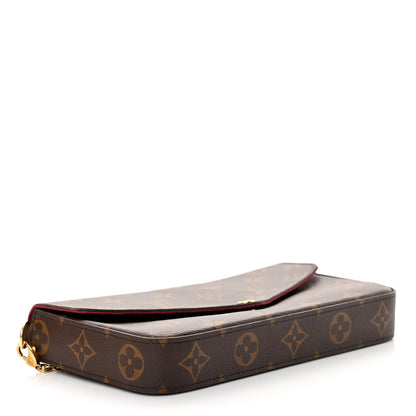 Louis Vuitton Monogram Pochette Felicie Chain Wallet Fuchsia 5 of 17