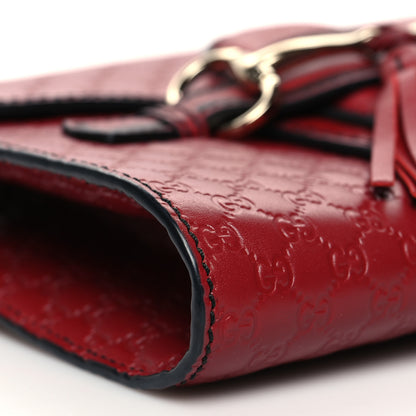 Gucci Soft Microguccissima Mini Emily Chain Shoulder Bag Rosso 9 of 11