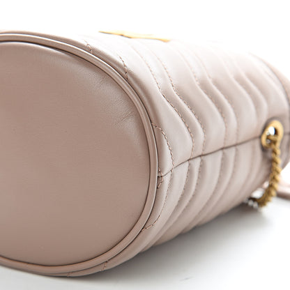 Gucci Calfskin Matelasse Mini GG Marmont 2.0 Bucket Bag Porcelain Rose 10 of 11