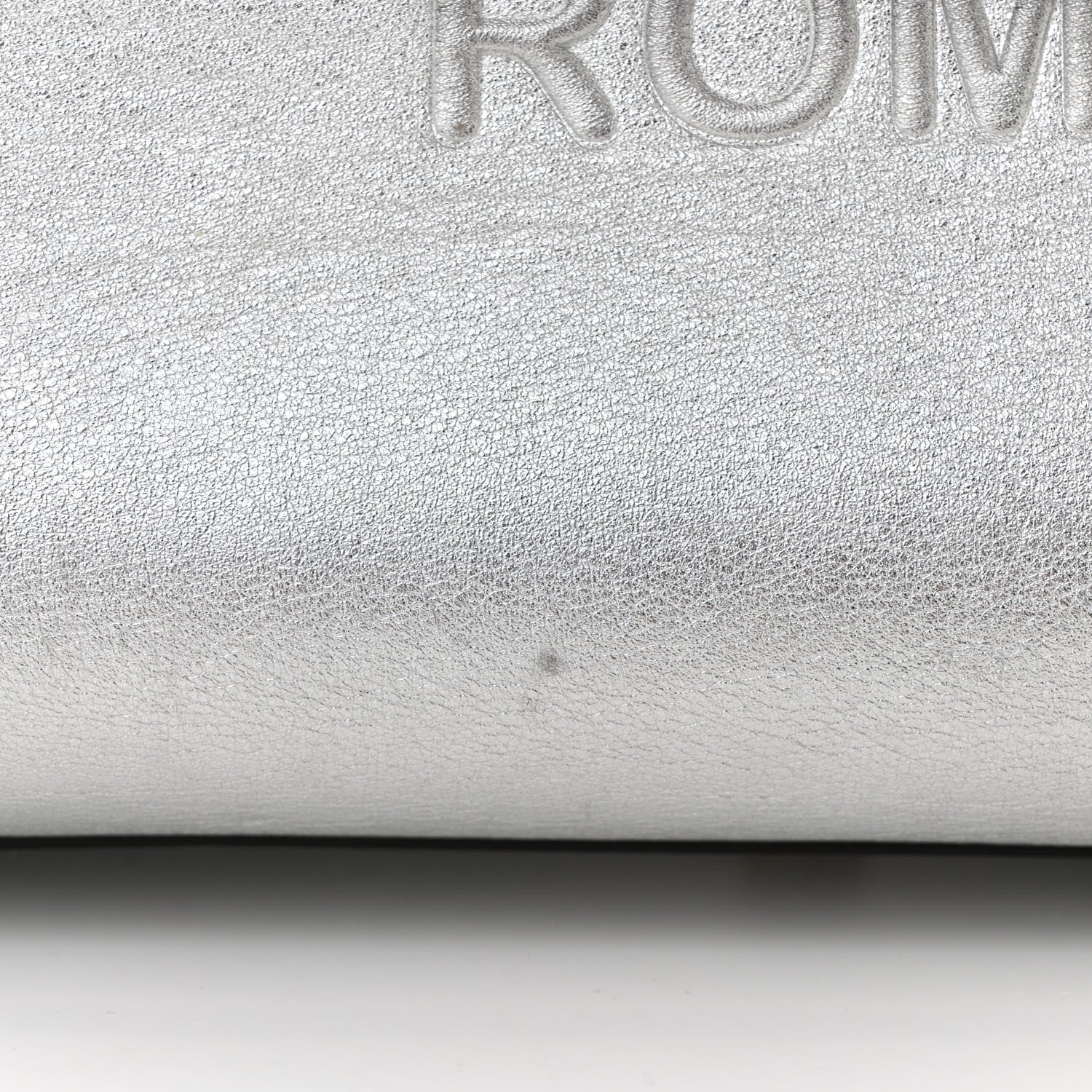 Fendi Vitello Catalan Mirror Plexiglass Logo Embossed Medium Fendi Sunshine Shopper Tote Argento 11 of 12