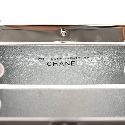 Chanel Metallic Calfskin Quilted Box Crossbody Silver 8 of 11