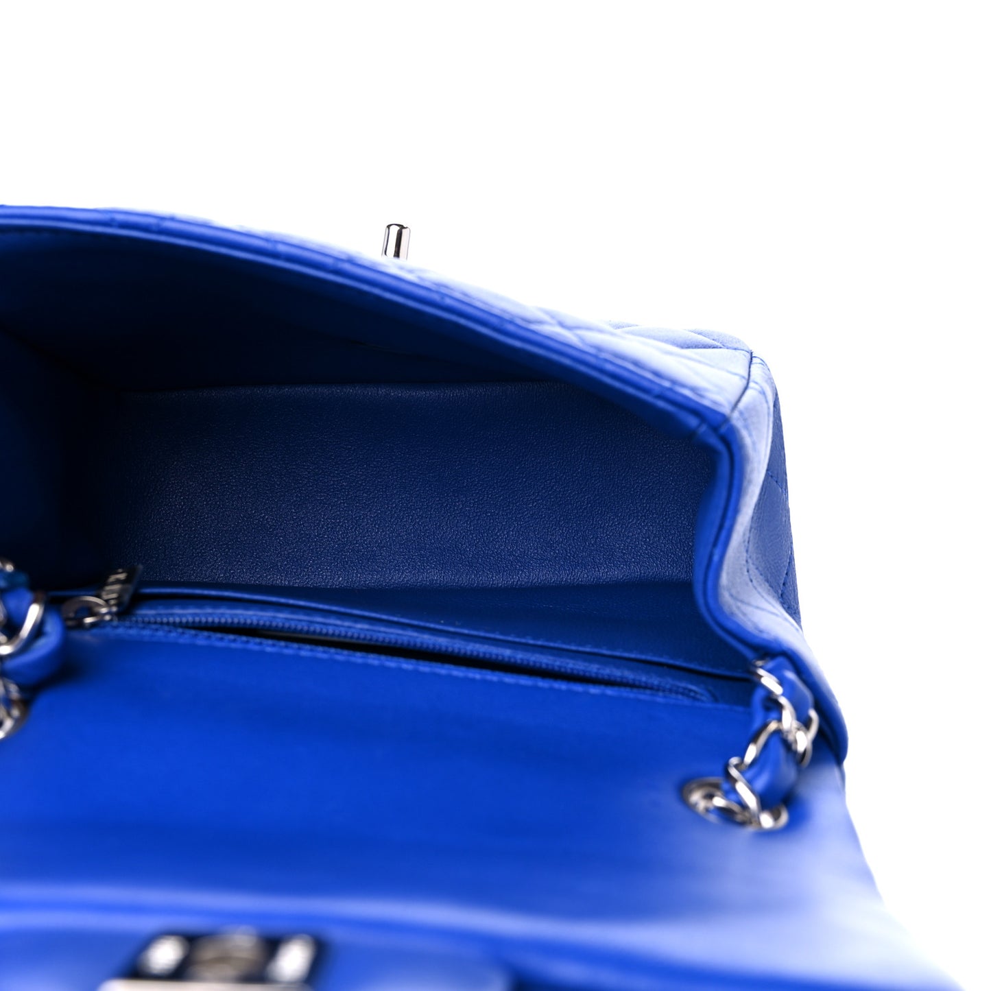 Lambskin Quilted Mini Square Flap Blue