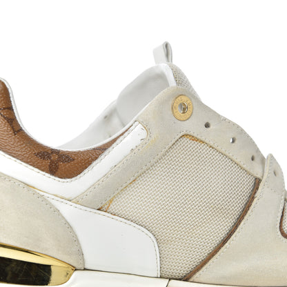 Louis Vuitton Suede Reverse Monogram Run Away Sneakers 37 White 18 of 24