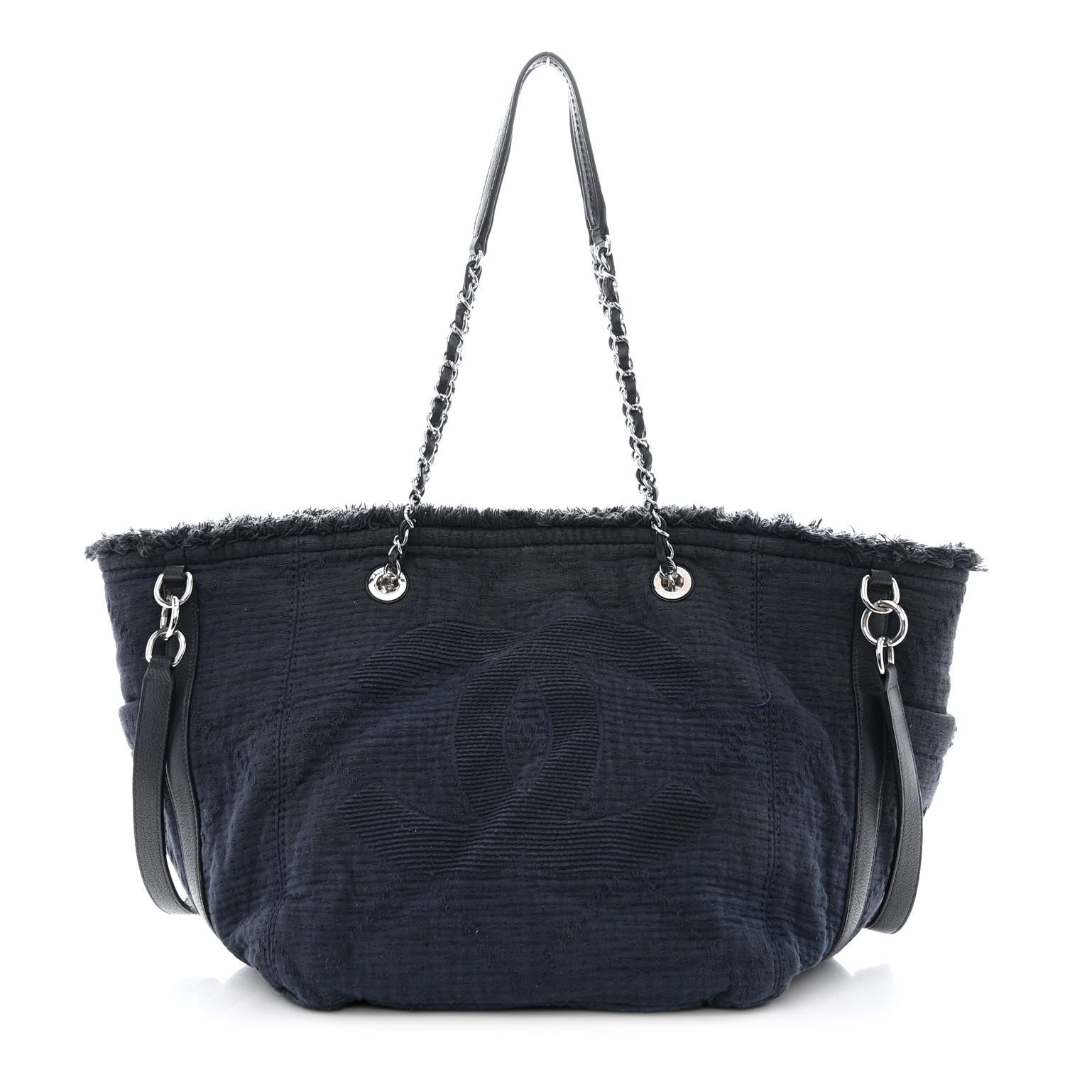 Chanel Canvas Medium Double Face Tote Navy 1 of 18