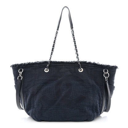 Chanel Canvas Medium Double Face Tote Navy 1 of 18