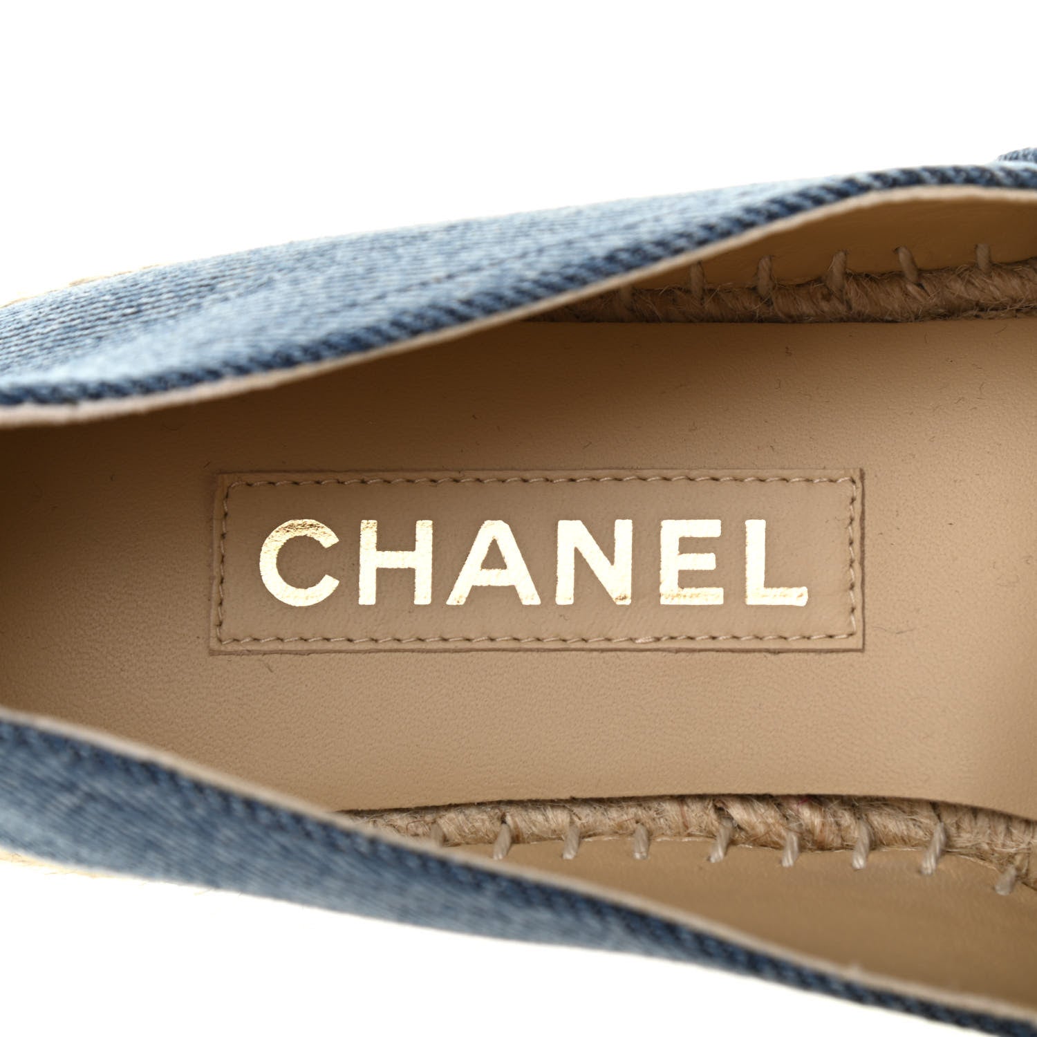 Chanel Denim CC Espadrilles 38 Blue Black 6 of 9