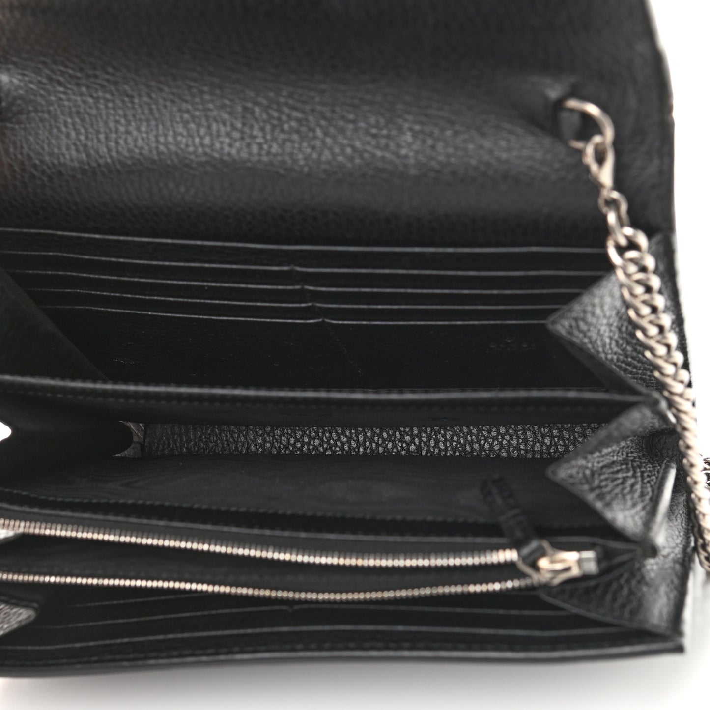 Calfskin Mini Dionysus Chain Wallet Black
