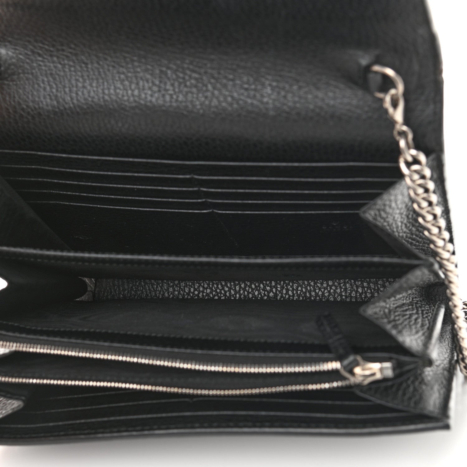 Gucci Calfskin Mini Dionysus Chain Wallet Black 5 of 10
