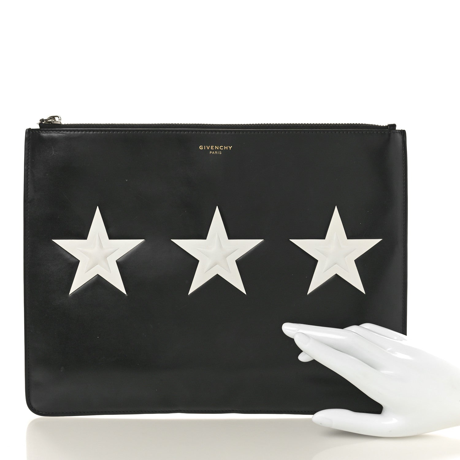 Givenchy Smooth Calfskin Large Star Pouch Black 2 of 9
