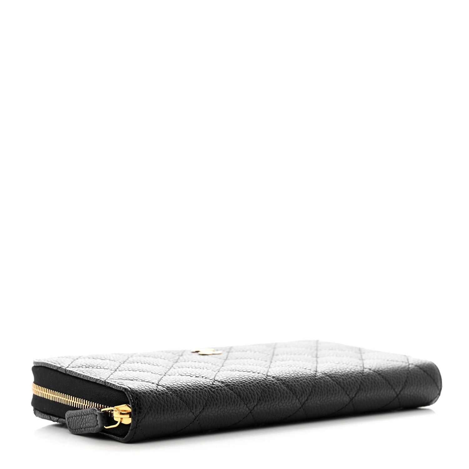 Chanel Caviar Quilted Large Gusset Zip Around Wallet Black 4 of 8