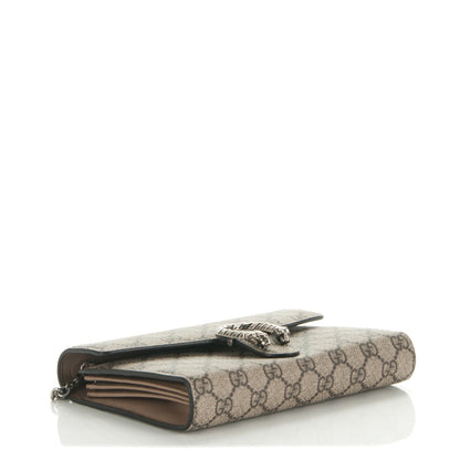 Gucci GG Supreme Monogram Mini Dionysus Chain Wallet Beige Taupe 4 of 7