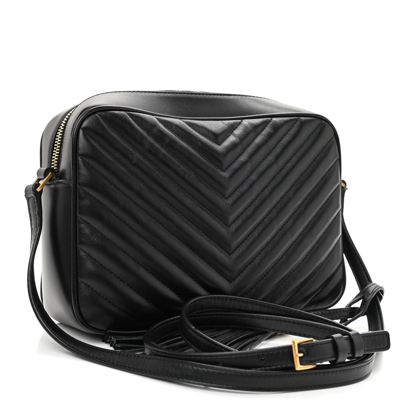Calfskin Matelasse Monogram Lou Camera Bag Black