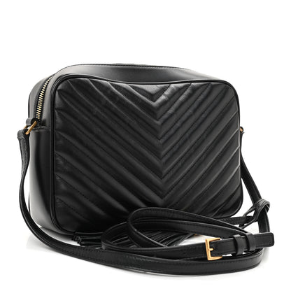 Saint Laurent Calfskin Matelasse Monogram Lou Camera Bag Black 3 of 8