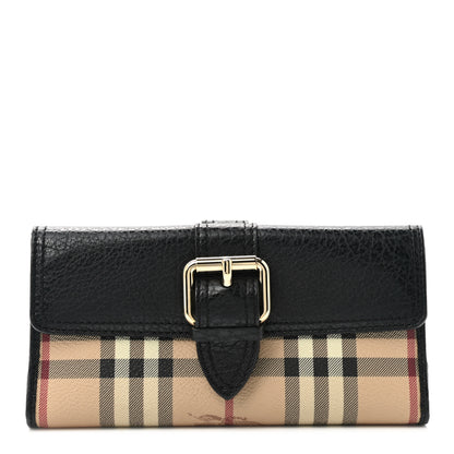 Burberry Haymarket Check Wallet Black 1 of 8