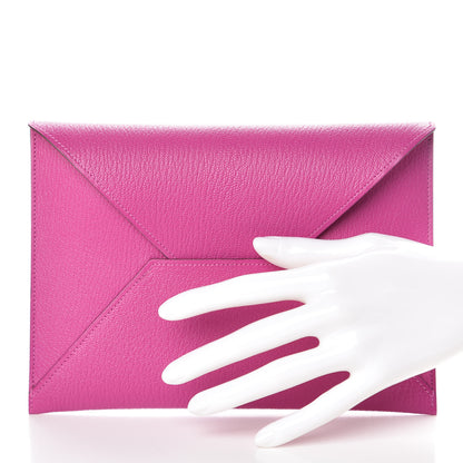 Hermes Chevre Mysore Envelope Trio Wallet Magnolia Ambre Capucine 2 of 9