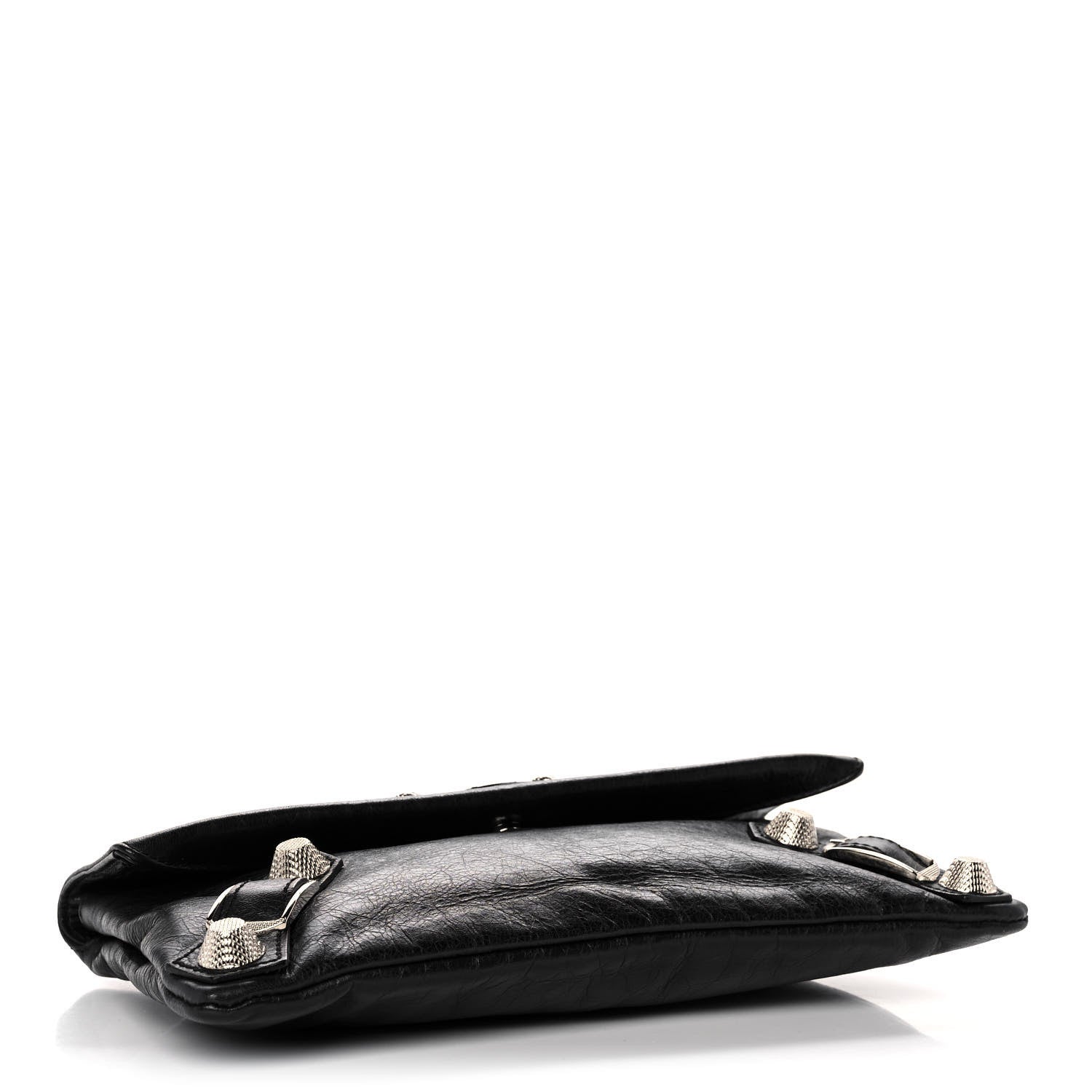 Balenciaga Agneau Giant 21 Silver Hardware Envelope Clutch Black 4 of 10