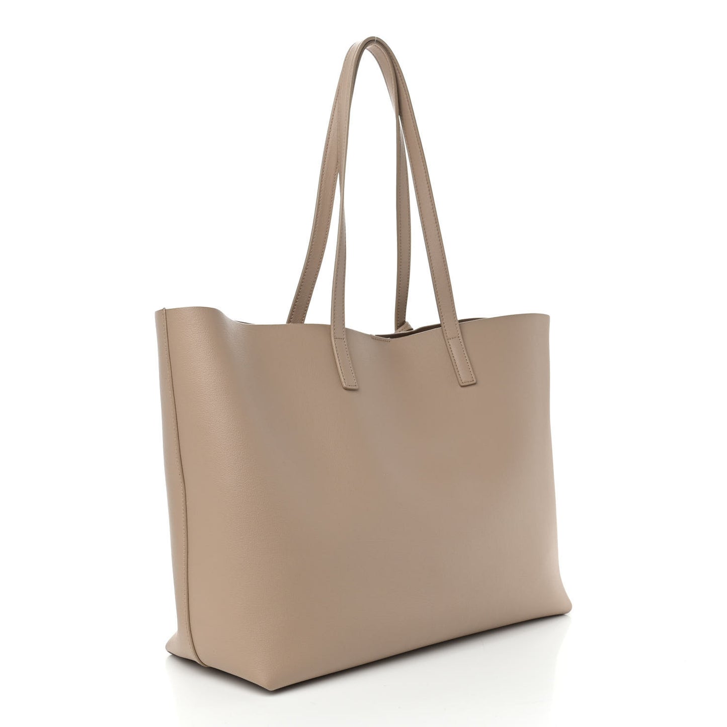 Calfskin Large Shopping Tote Dark Beige