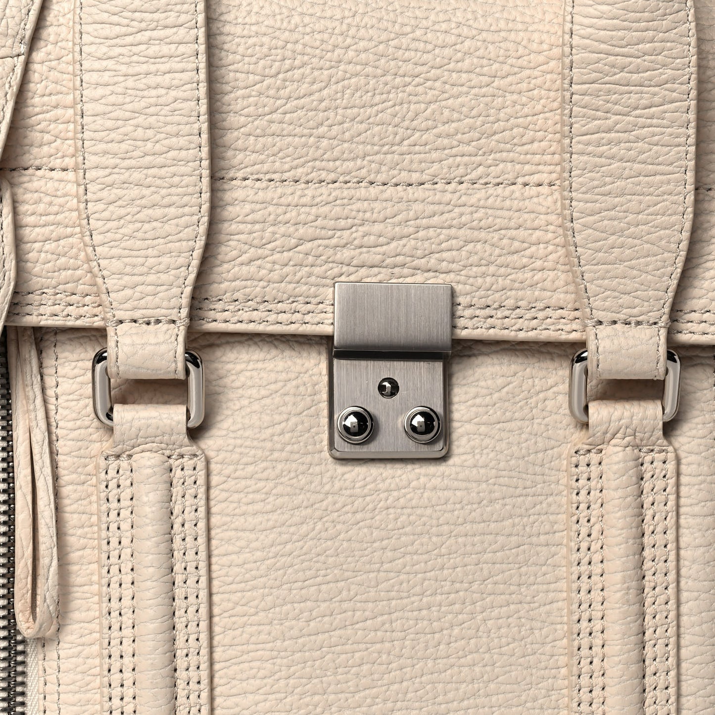 Textured Calfskin Medium Pashli Satchel Milk