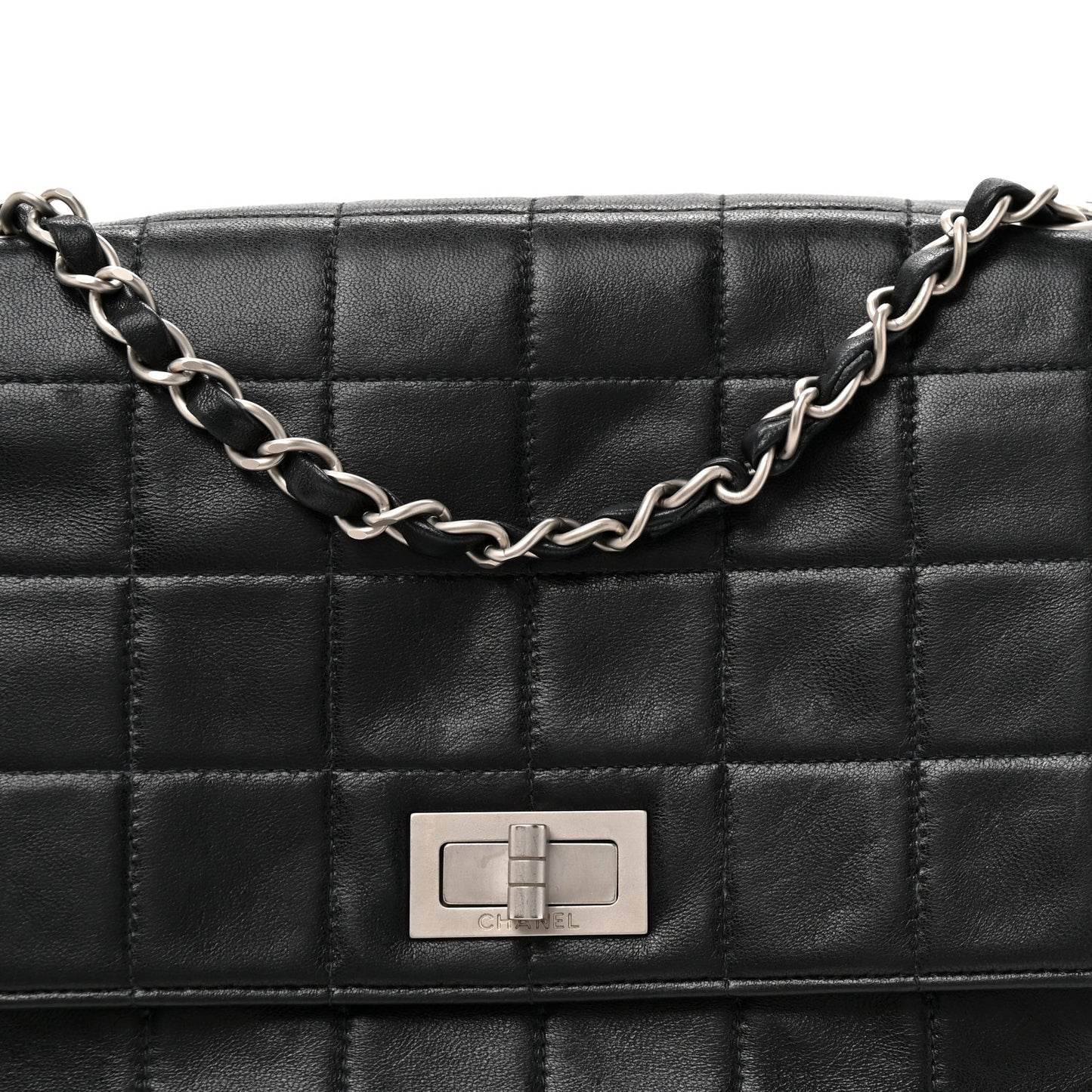 Lambskin Reissue Chocolate Bar Flap Black