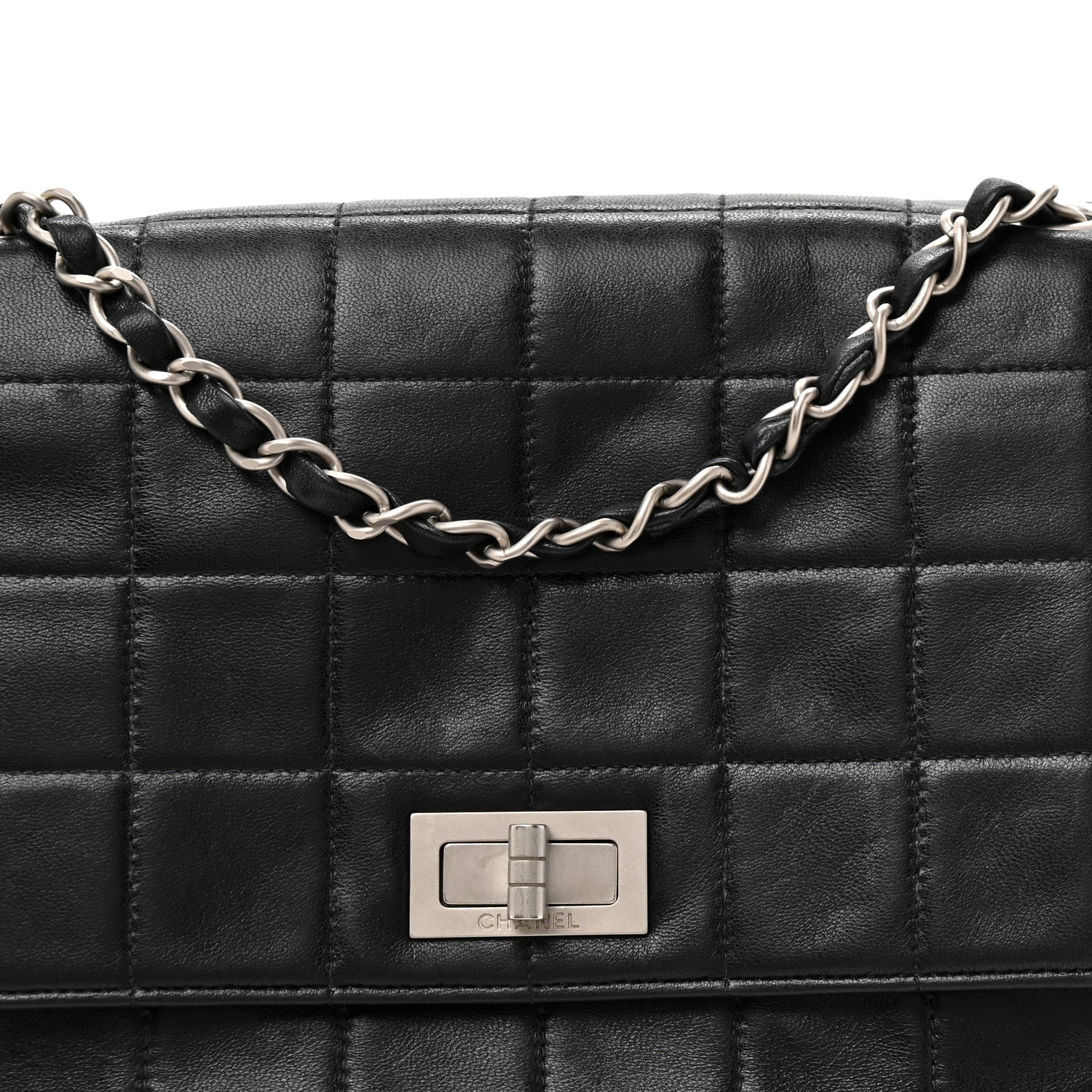 Chanel Lambskin Reissue Chocolate Bar Flap Black 9 of 15