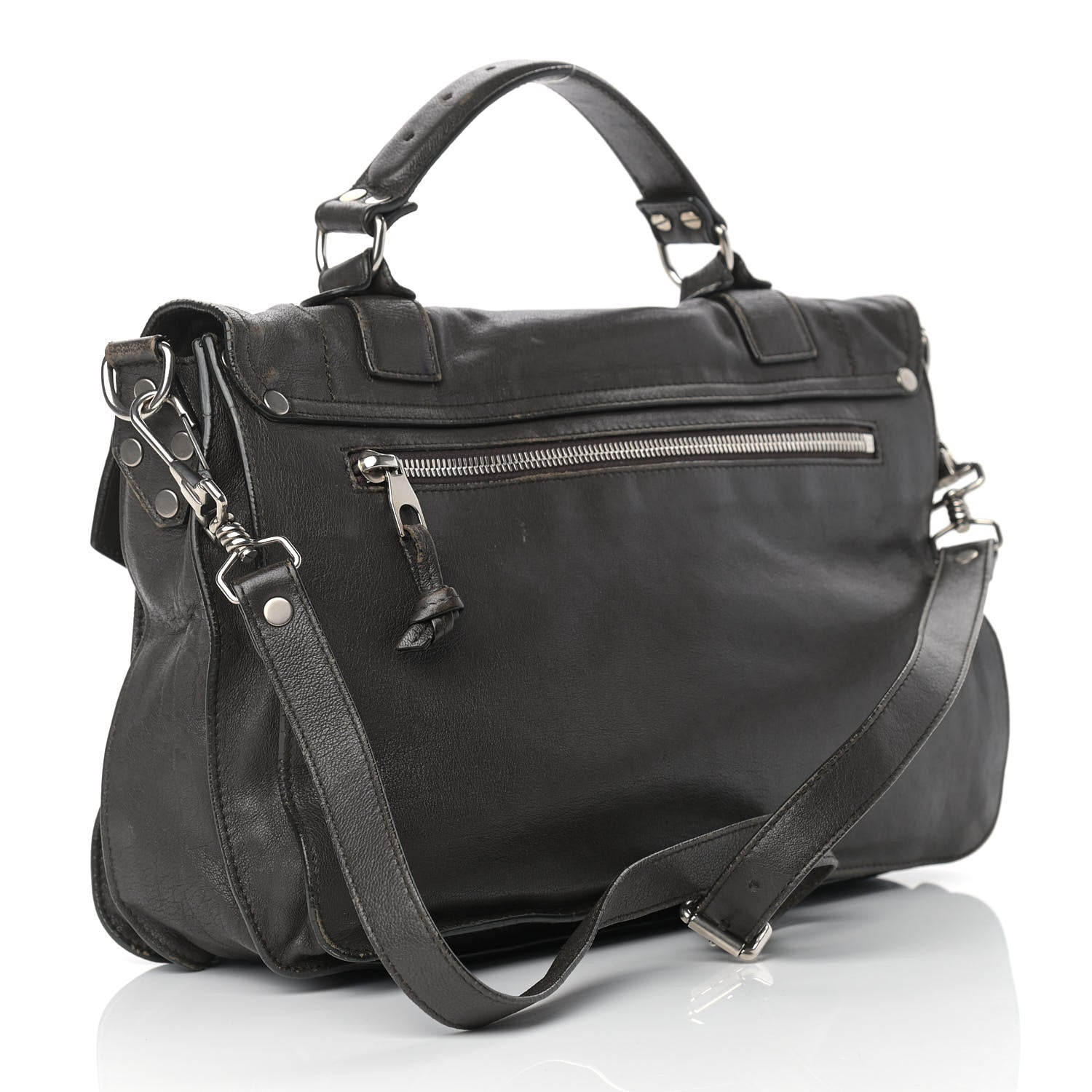Proenza Schouler Lambskin Medium PS1 Satchel Smoke 2 of 19