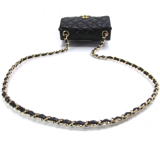 Caviar Quilted Mini Flap Bag Black