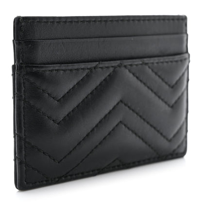 Gucci Calfskin Matelasse GG Marmont Card Holder Black 3 of 6