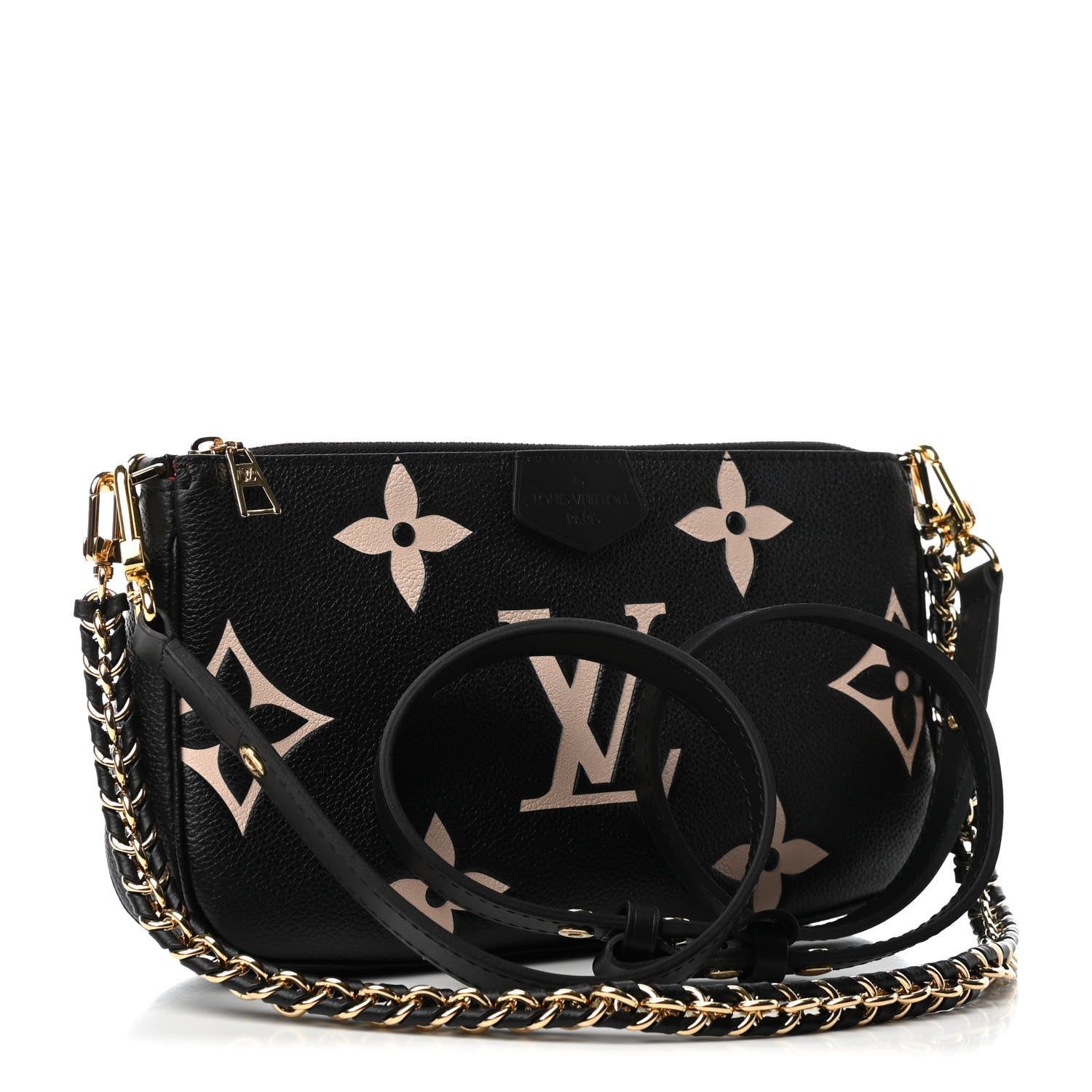 Louis Vuitton Empreinte Monogram Giant Multi Pochette Accessories Black Beige 2 of 4